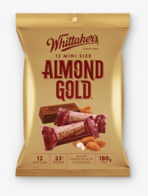 Mini Size Almond Gold Slab - Whittaker's Almond Gold Chocolate #3624622
