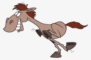 Horse Clipart Animated - Funny Running Horse Cartoon #3625112