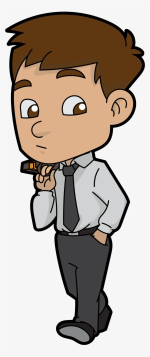 Open - Walking Businessman Cartoon #3626588