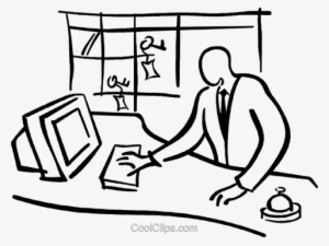 Hotel Front Desk Royalty Free Vector Clip Art Illustration - Hotel Front Office Clipart #3626716