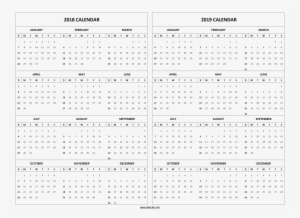Free Png 2018 2019 Calendar Hd S Png Images Transparent - Number #3627024