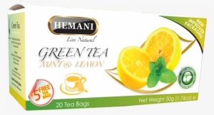 Green Lemon Png Download - Hemani Green Tea Mint And Lemon #3627275