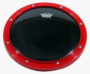 Remo Practice Pad-tunable, Red, Ambassador Ebony Drumhead, - Remo Tss Practice Pad #3629507