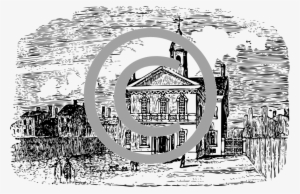 Drawing Of Church - Kota Tua Vektor #3630049