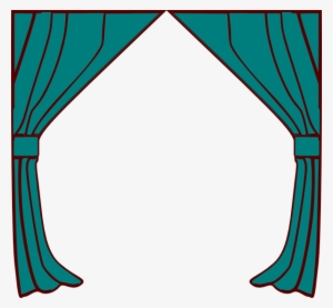 Curtains Clip Art At Clker - Window Curtains Clip Art #3631846