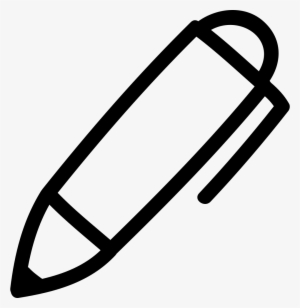 Pen Hand Drawn Tool Outline Comments - Editor Logo White Png #3632344