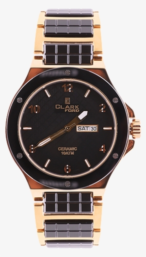 Clarkford Round Dial Watch Golden & Black - Analog Watch #3633762
