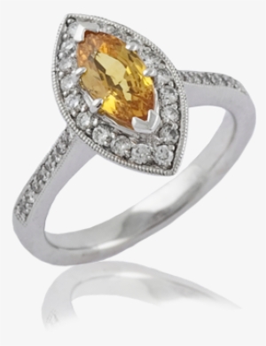Golden Sapphireladies Diamond Ring With Marquise Stone - Diamond #3634051
