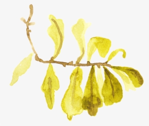 Dry Yellow Leaf Transparent Decorative - Clip Art #3634875