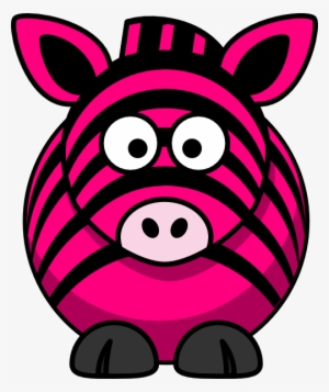 Pink Zebra Clip Art At Clker - Zebra Pink Cartoon #3636007