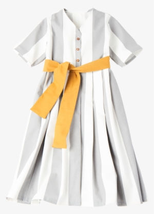 Limited Edition Smock Dress In Bold Grey Stripe #3638610