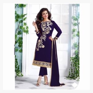 2 Of 3 Indian Designer Bollywood Party Wear Anarkali - Unstitched Salwar Kameez Black #3639246