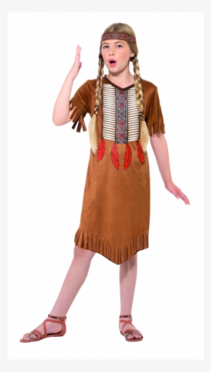 Native Inspired Indian Girl Children's Fancy Dress - American Indian Costume #3639346