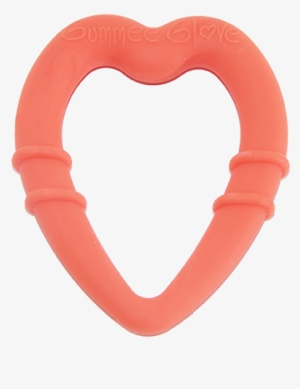 Orange Heart Shape Teething Ring-the Stork Nest #3640189