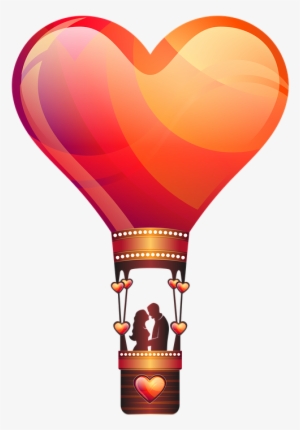 Heat Clipart Couple Heart - Air Balloon Love Png #3640190