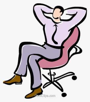 Man Relaxing At Work Royalty Free Vector Clip Art Illustration - Relaxing Clip Art Transparent #3640739