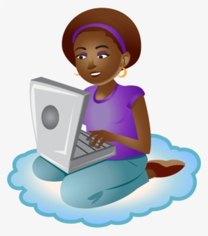 Woman With Laptop - Clip Art #3642770