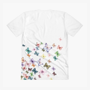 Butterfly Swarm Sublimation Women's Crew Neck T-shirt - Papilio #3643385