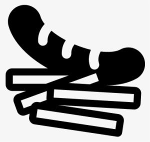 Sausage And French Fries Vector - Sausage Vector Icon Png #3643883