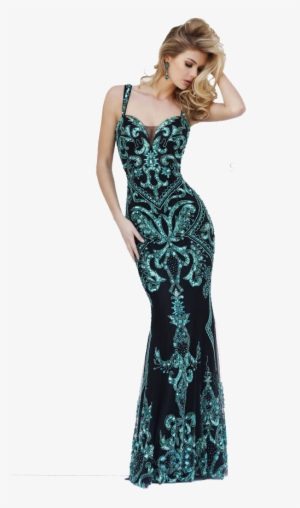 Blue Dress Png Image Background - Sherri Hill 9751 #3644220