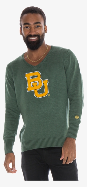 Baylor University Bears Men's V-neck Sweater - Sweater #3644416