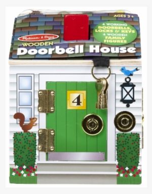 Md0030 Deluxe Wooden Doorbell House - Melissa & Doug - Doorbell House #3645545