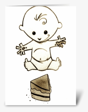 Baby's 1st Birthday/cake Greeting Card - Birthday #3646015