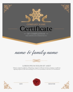 Certificate Background Png - Training Certificate Of Completion Png Template #3646264