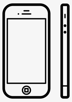 Apple Iphone 4 From Front And Side View Comments - Iphone Side View Vector #3647027