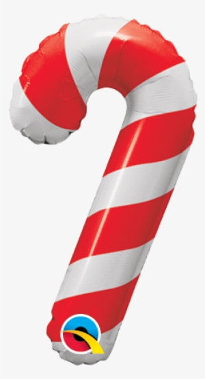 Candy Cane 14" Mini Shape Foil Balloon - Qualatex Candy Cane Balloon #3647760