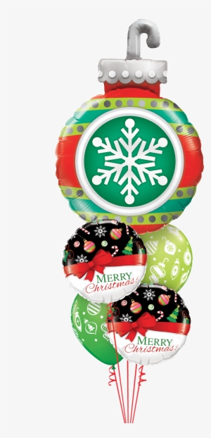 Christmas Balloons - Inflated Personalised Christmas Bauble Foil Balloons #3648125