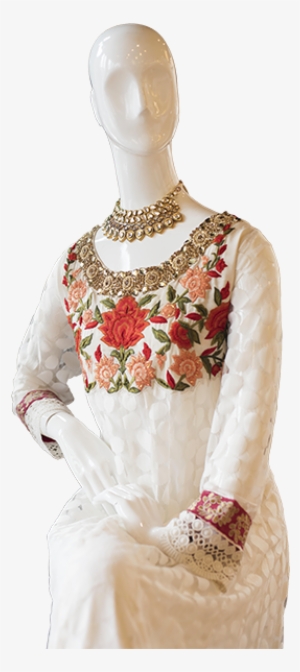 Floral Lace Salwar Kameez - Shalwar Kameez #3648658