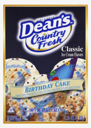 Dean's Country Fresh Classic Birthday Cake Ice Cream - Deans Peppermint Ice Cream #3648700