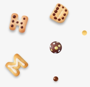 Cartoon Biscuit Letter Decoration Vector - Biscuit #3648884