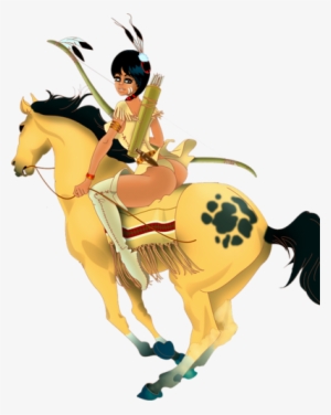 Share This Image - Horse With Indian #3648992