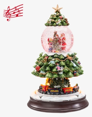 Snow Globe "under The Christmas Tree" - Christmas Tree #3649604