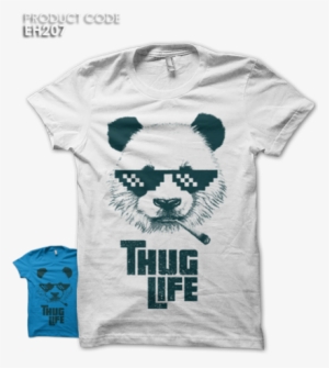 Thug Life Half Sleeves Tshirt - Black Rhino T Shirt #3650207