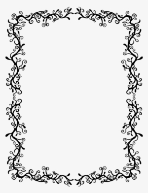 Borders And Frames Decorative Borders Decorative Arts - Floral Border Black And White #3650442