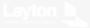 Layton Construction Logo Reversed In Png Format - Layton Construction Logo #3650830