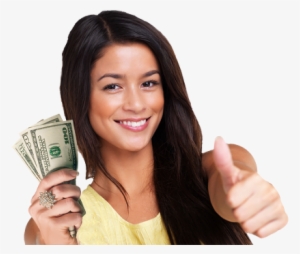Cash For Gold Girl-1 - Money With Girl Png #3652009