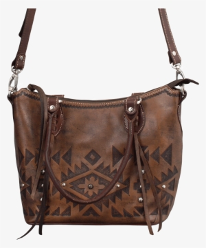 American West Mystic Shadow Convertible Zip Top Tote - Hobo Bag #3652199