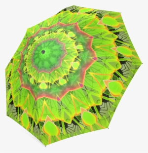 Golden Green Foliage Ferns Abstract Summer Days - Umbrella #3656703