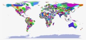 This Free Icons Png Design Of Colorful World Map #3656770
