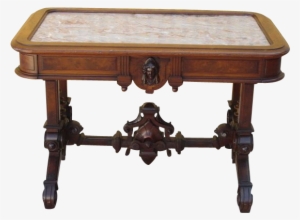 Antique Victorian Marble Top Tea Table Parlor Table - Antique Victorian Marble Topped Table #3658383