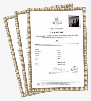 English Certificate Via Registered Letter - A2 English Test Certificate #3658438