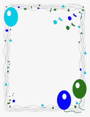 Birthday Balloon Border Clip Art - First Day At School Certificate #3659616