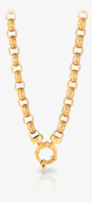 Filigree Oval Belcher Euro Necklace Made In 9ct Yellow - Necklace #3659717