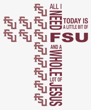 All I Need Little Fsu & Lot Jesus Cross Png & Svg - Holland Florida State (script) Tire Cover, Beige #3660540