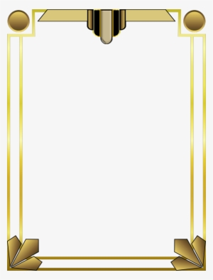 Art Deco Border Png Clipart Art Deco Borders Clip Art - Clip Art #3660816