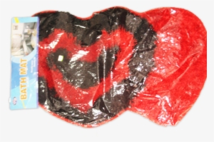 Love Shape Bath Mat Red & Black - Love #3660980